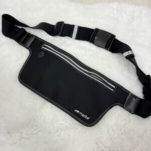 Marika Fanny Pack Running Jogging Belt Bag Waistpack Zip Closure Black